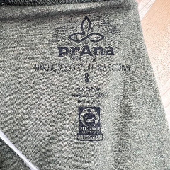 PrAna Eat.Sleep.Climb Long Sleeve Graphic Tee Olive Green Size Small - Picture 7 of 9